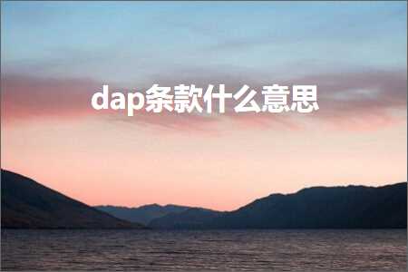 跨境电商知识:dap条款什么意思